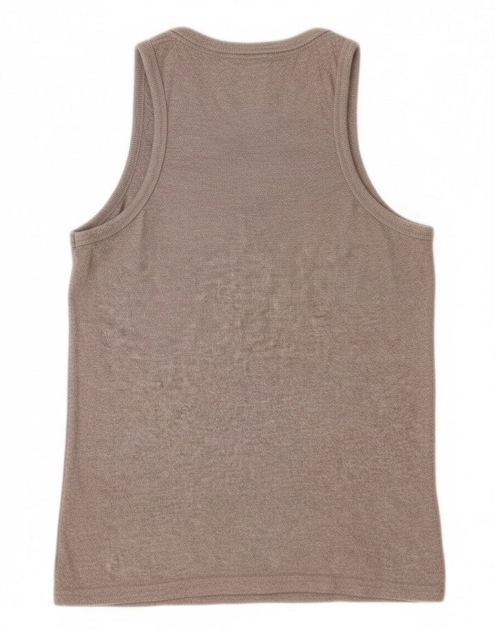 Canottiera grafica da uomo Superdry piccola in cotone chiazzato grigio