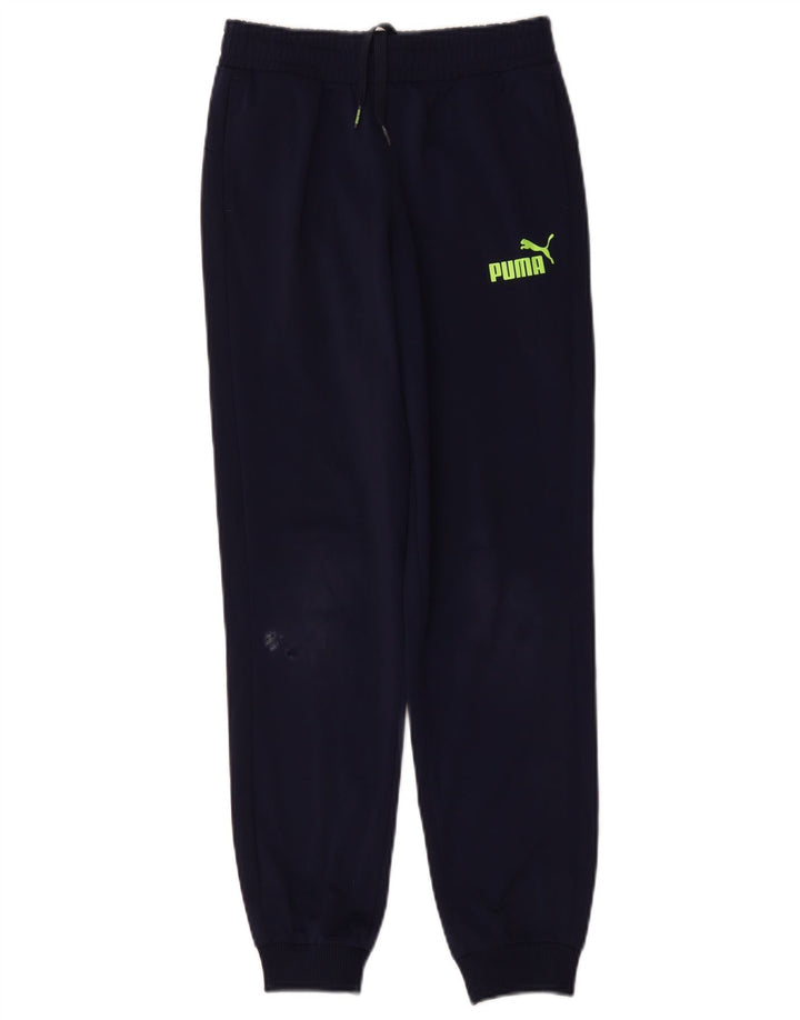 Pantaloni da tuta da ragazzo Puma Joggers 11-12 anni in poliestere blu navy