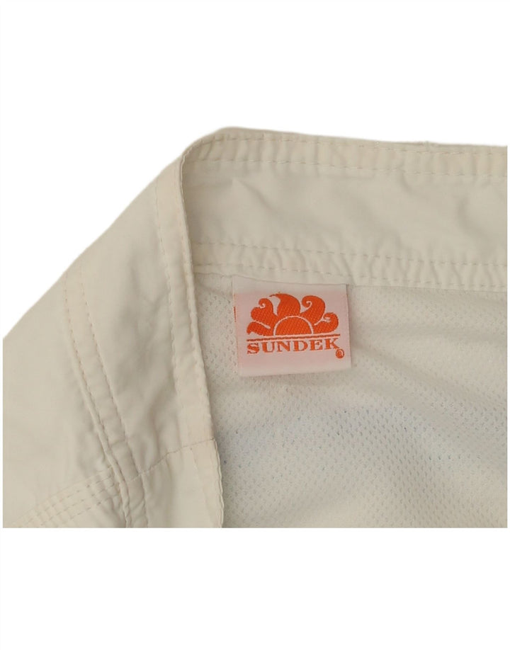 Pantaloncini da bagno da uomo Sundek grandi bianchi