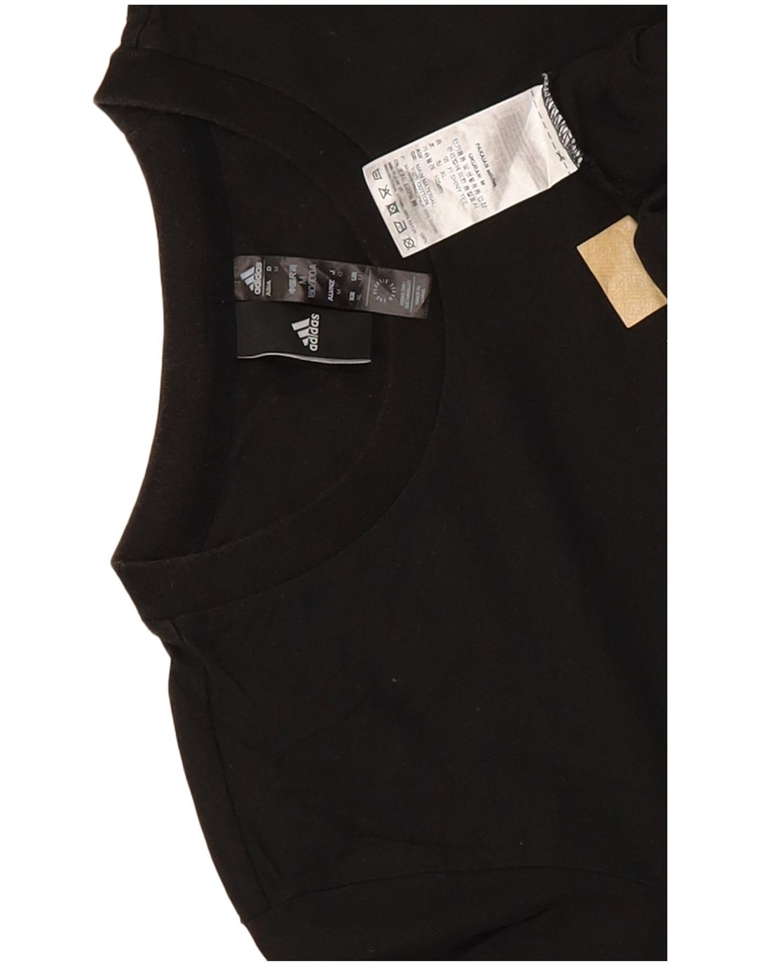 T-shirt grafica da uomo Adidas Top in cotone nero medio