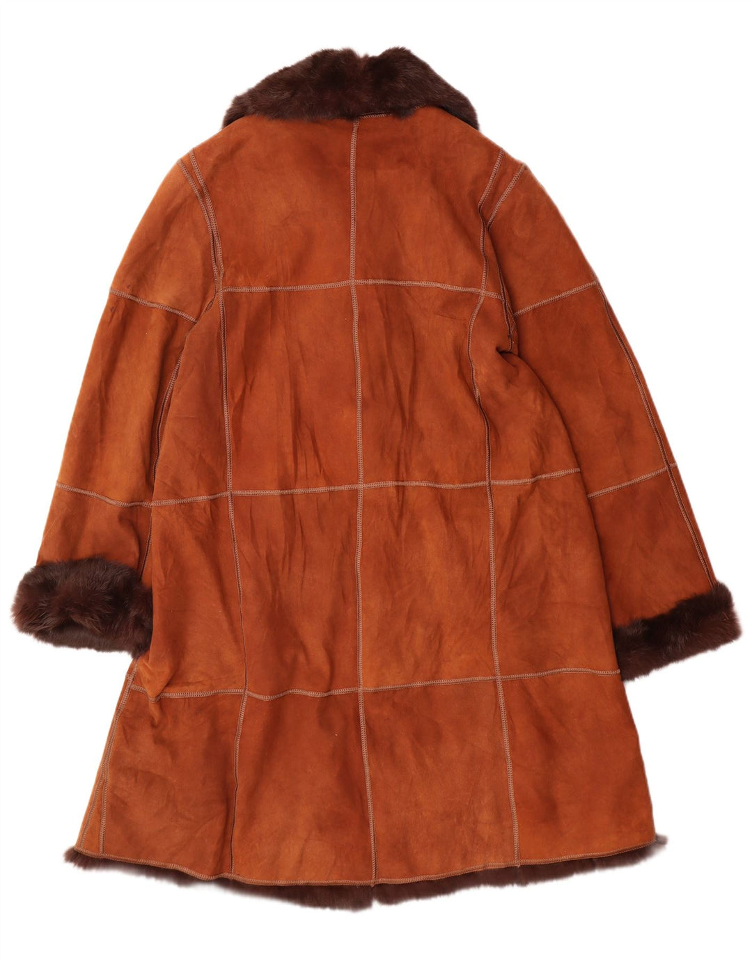 Cappotto in shearling da donna VINTAGE IT 44 Pelle marrone medio