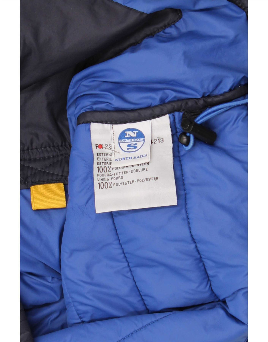 Giacca imbottita con cappuccio da uomo North Sails UK 38 media blu navy in poliammide