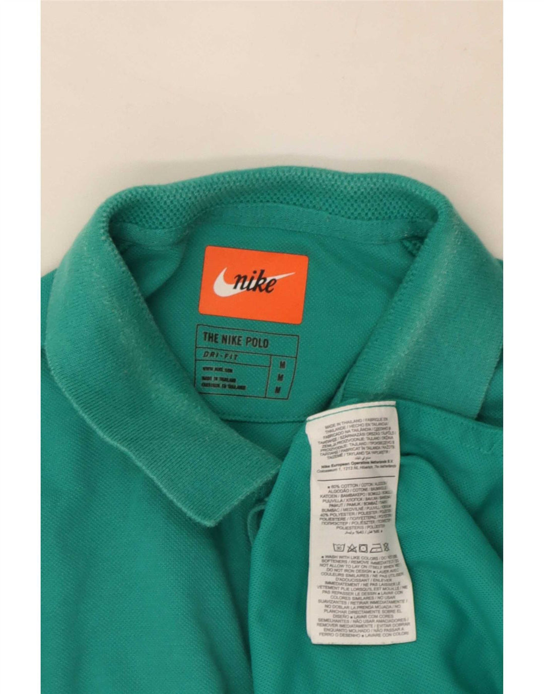 Polo Nike da uomo Dri Fit in cotone verde medio