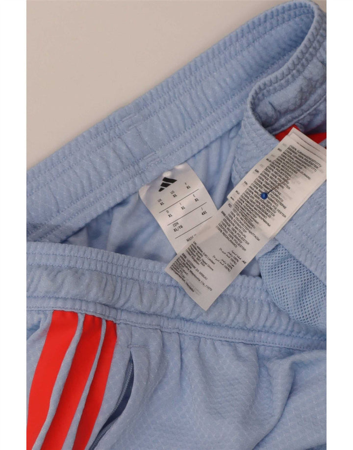 Pantaloncini sportivi Adidas da uomo XL blu in poliestere color block