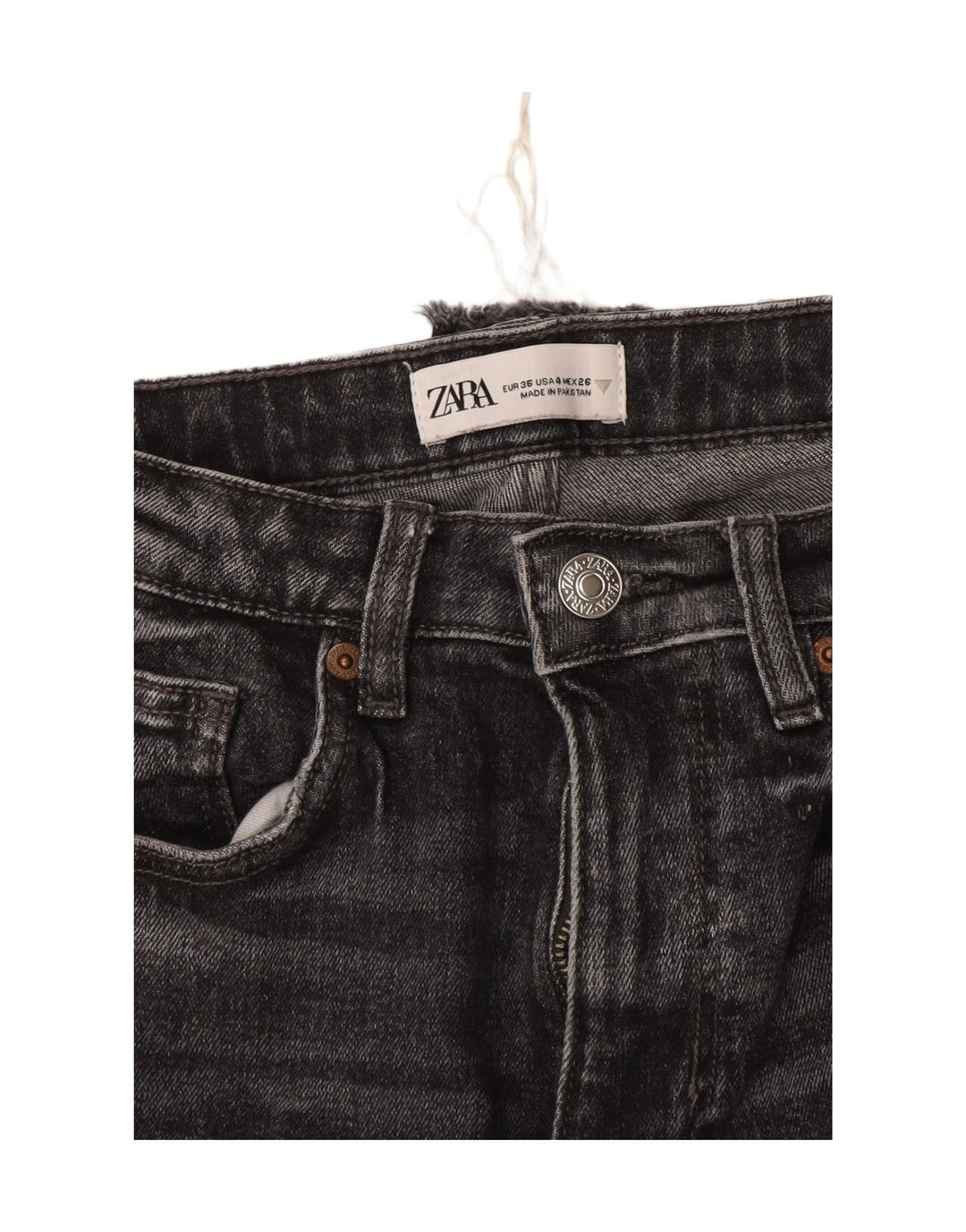 Jeans corti da donna Zara EU 36 XS W28 L25 Grigio