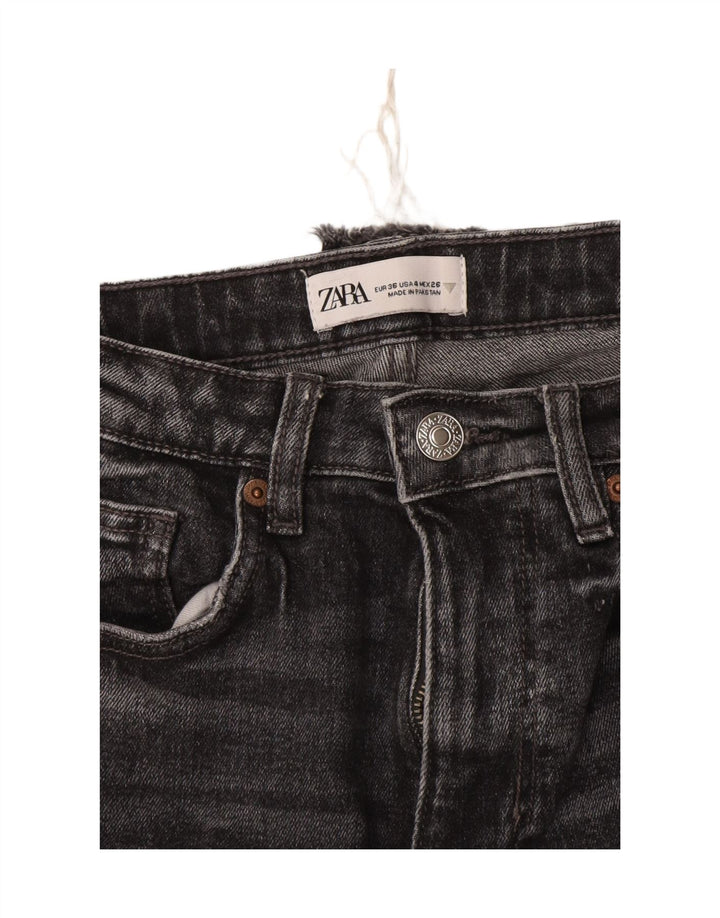 Jeans corti da donna Zara EU 36 XS W28 L25 Grigio
