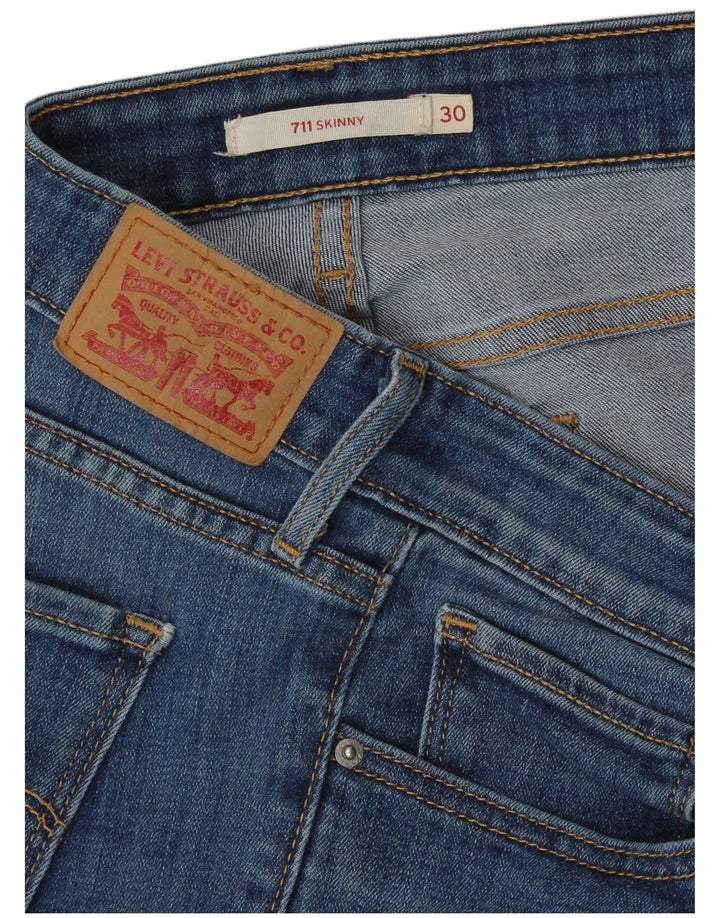 LEVI'S Womens 711 Skinny Jeans W30 L29 Blue