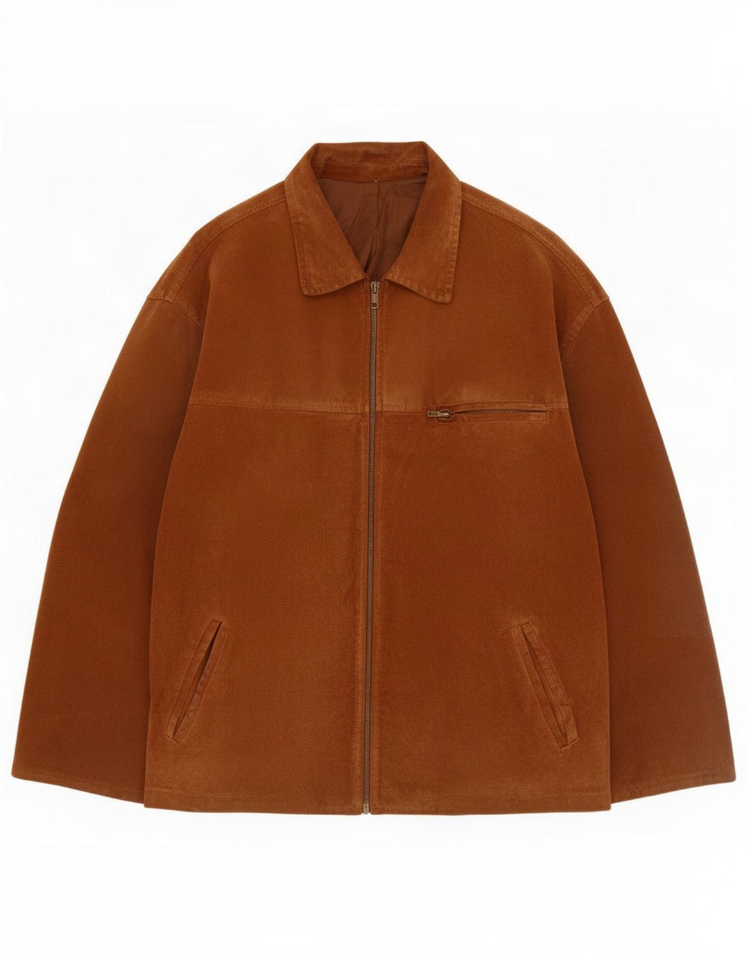 Giacca vintage in pelle scamosciata da uomo UK 42 XL in pelle marrone