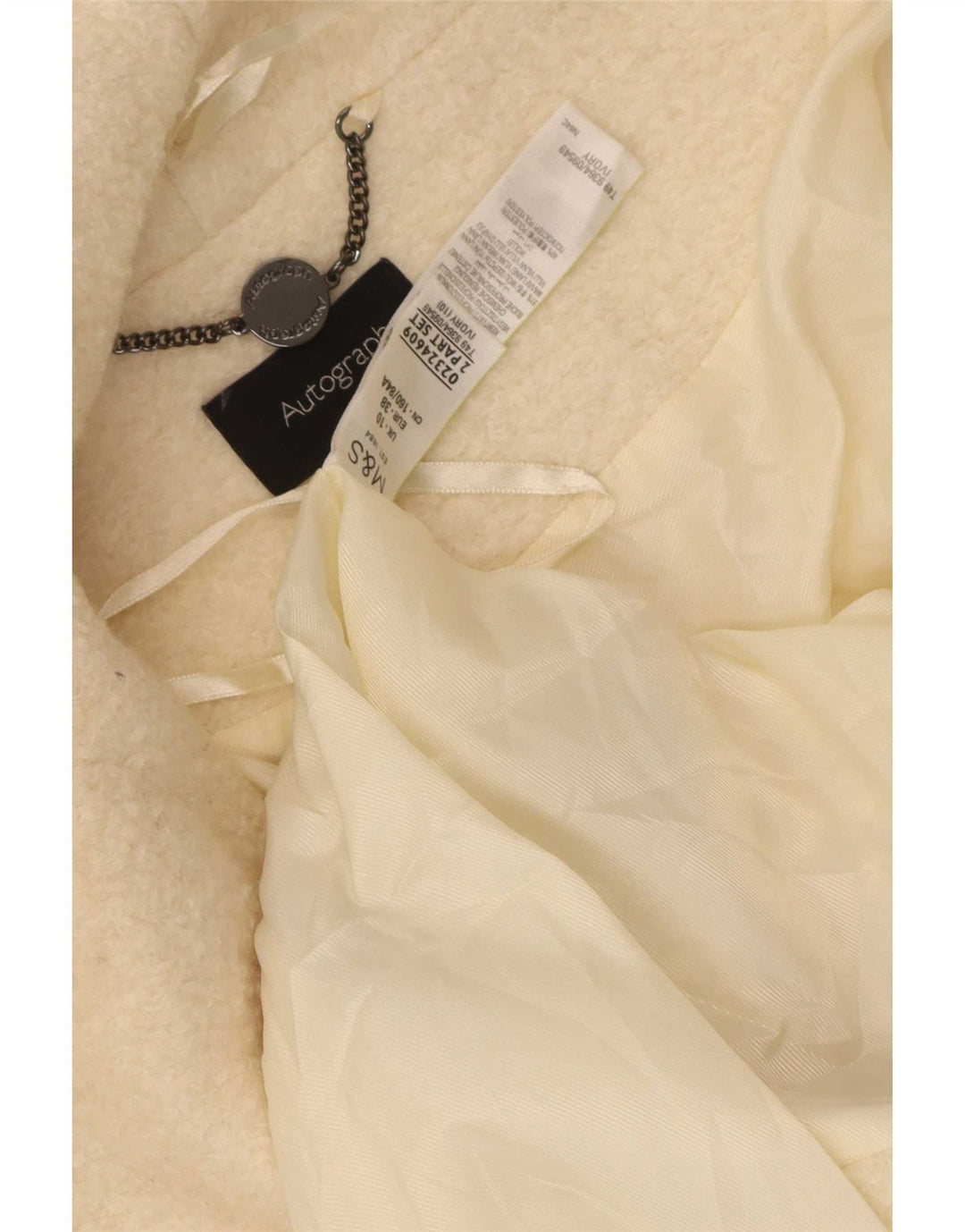 Cappotto oversize da donna Marks & Spencer UK 10 piccolo in lana beige