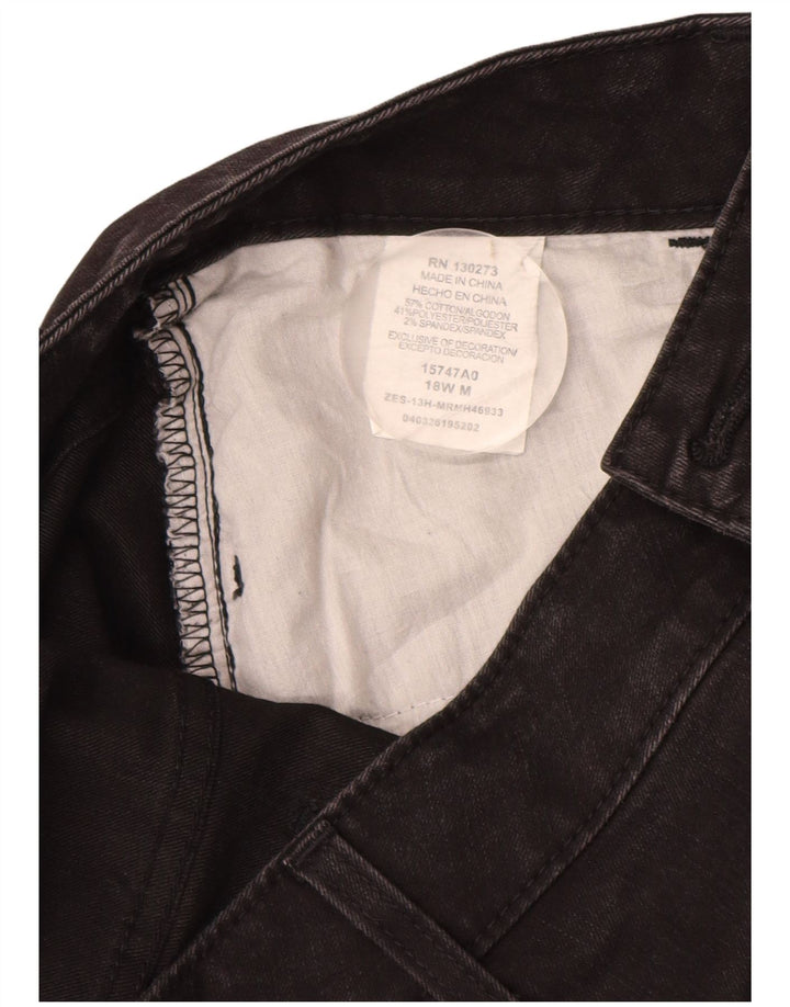 Jeans Bootcut da motociclista da donna LEE US 18 2XL W36 L31 Cotone nero