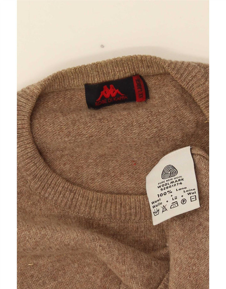 Maglione maglione girocollo da uomo Kappa 2XL lana beige