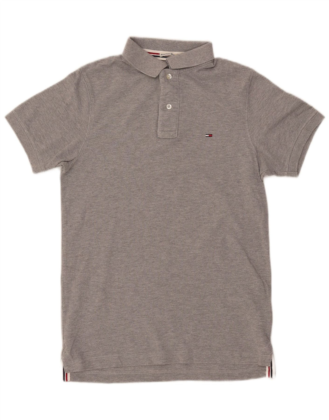 TOMMY HILFIGER Polo da uomo piccola in cotone grigio