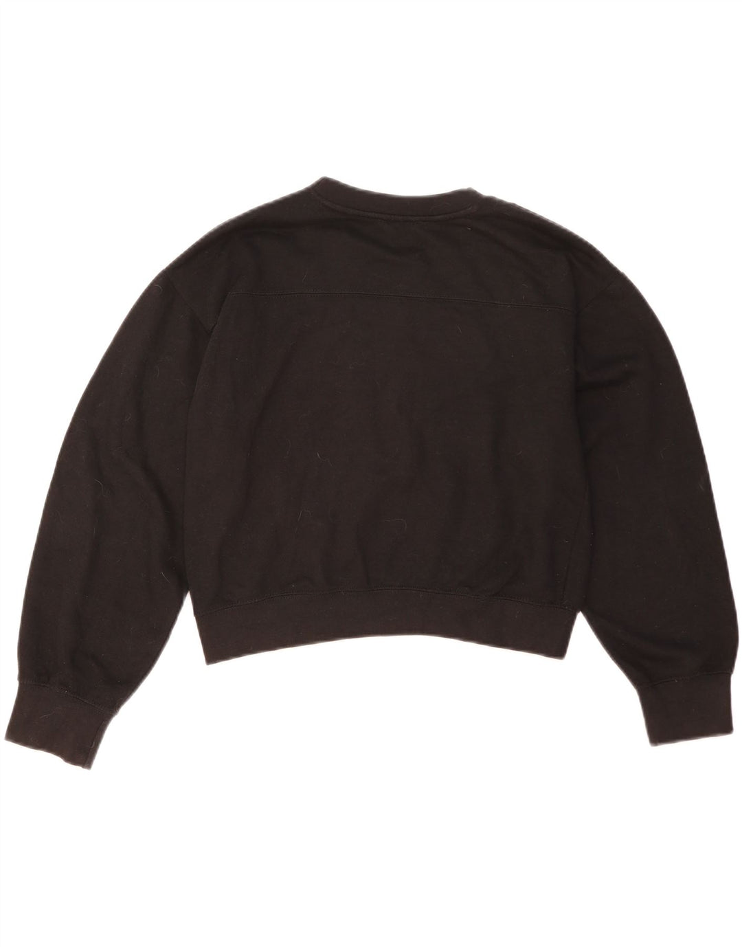 Felpa Crop Oversize Da Donna ZARA Maglione UK 10 Small Nero