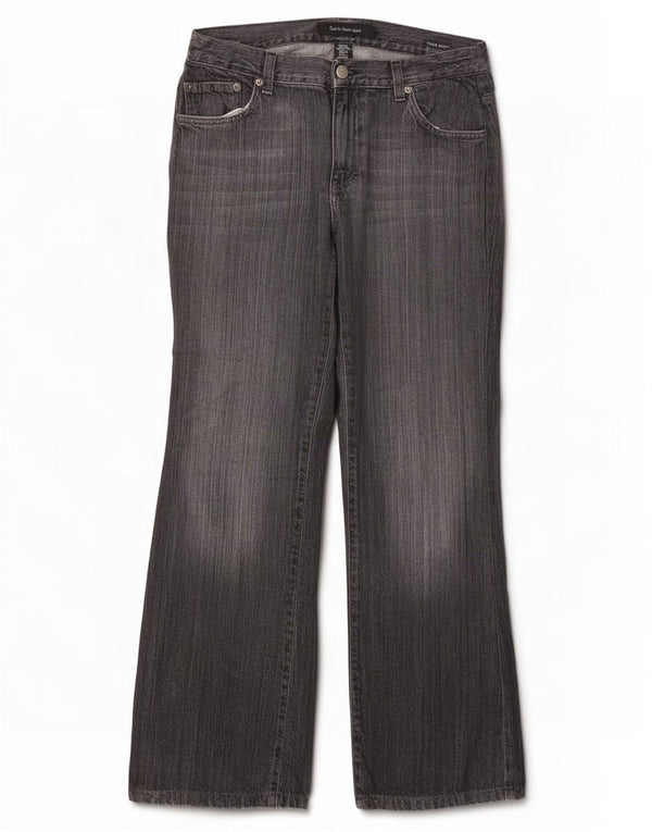 Jeans bootcut a vita bassa da donna Calvin Klein W30 L30 cotone grigio