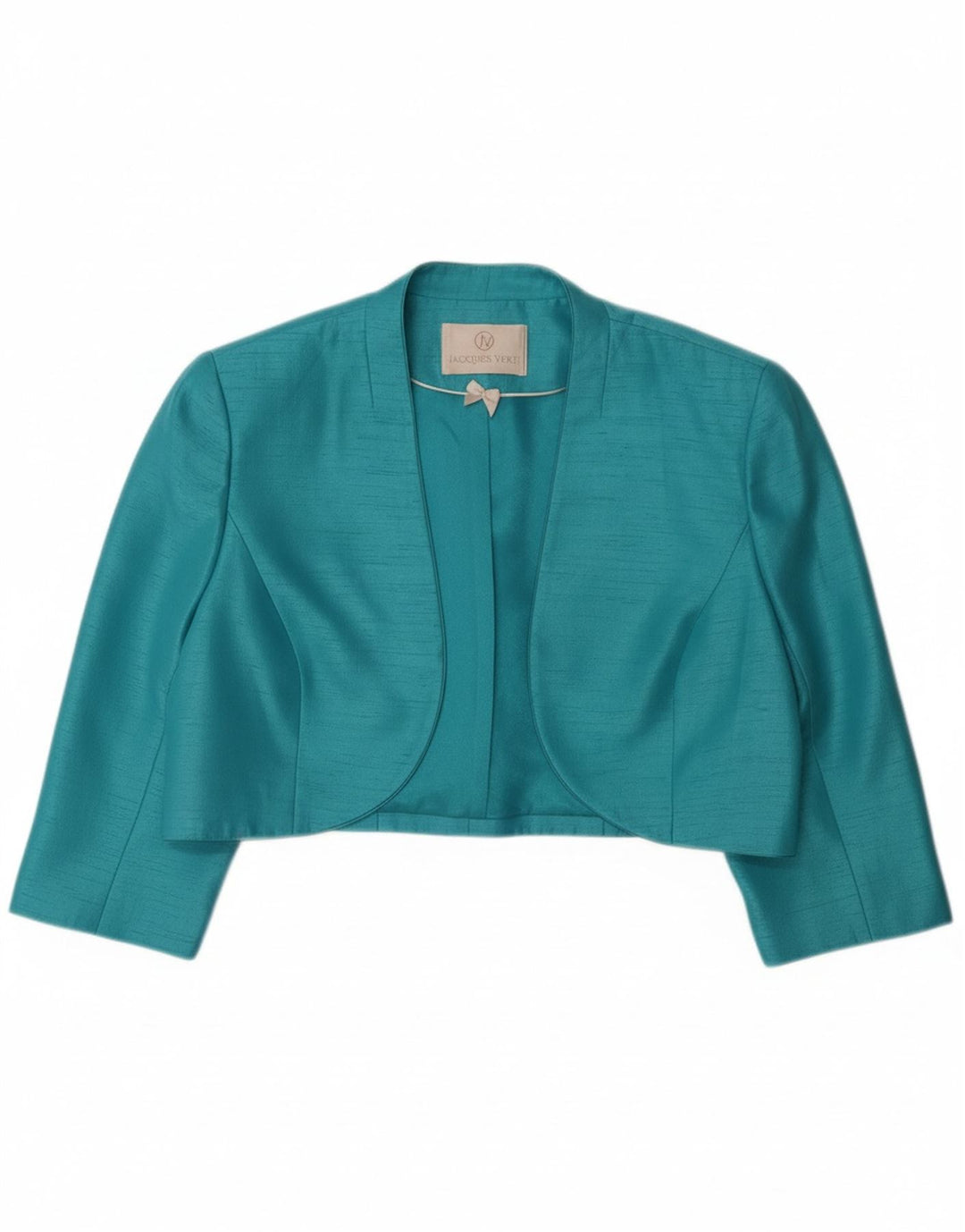 JACQUES VERT Giacca Bolero da donna con maniche a 3/4 UK 16 Grande Turchese