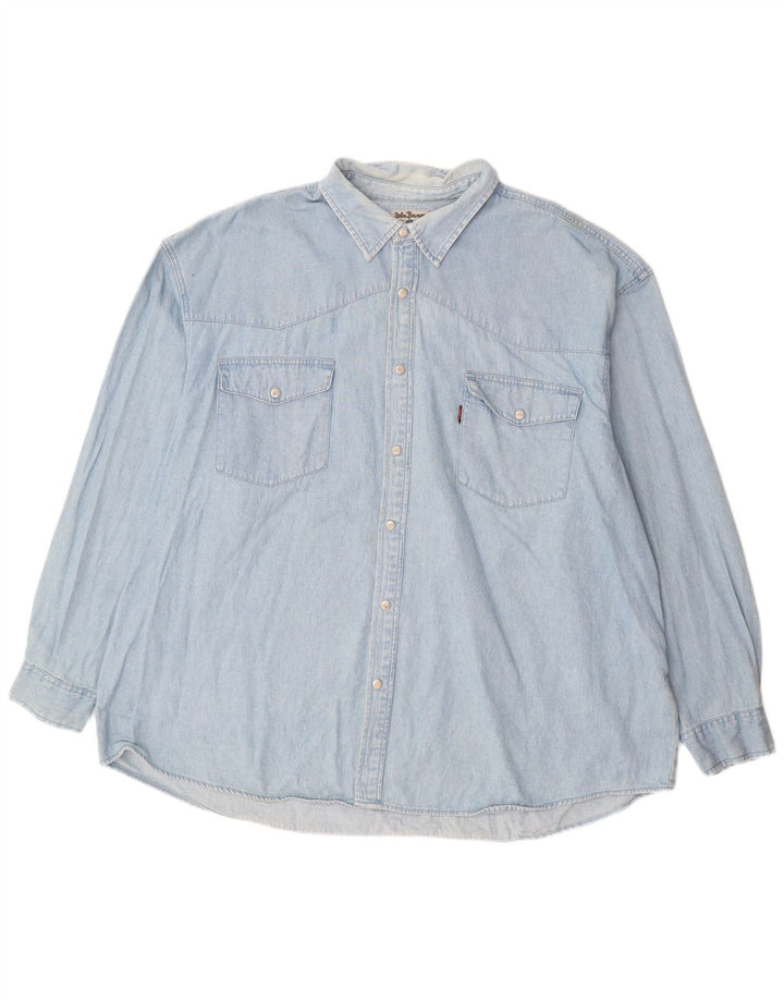 JOHN BANER Camicia di jeans da uomo 3XL Cotone blu