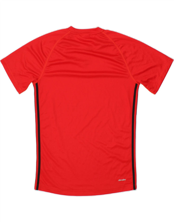 ADIDAS Mens Climalite T-Shirt Top Small Red Polyester Vintage Adidas and Second-Hand Adidas from Messina Hembry 