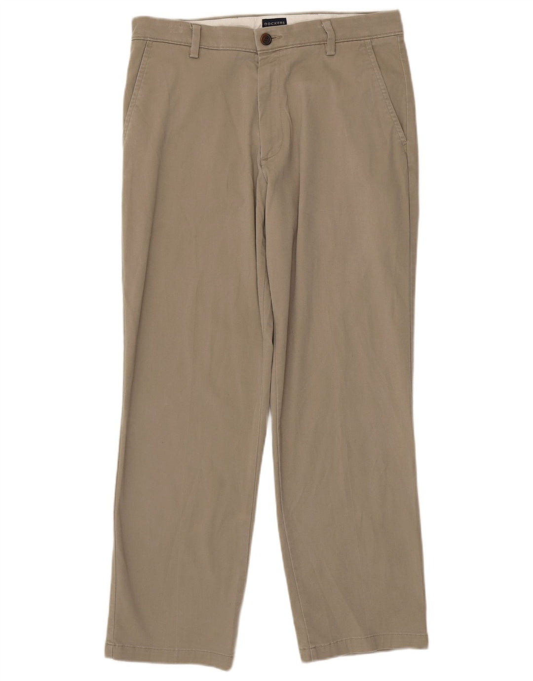 DOCKERS Pantaloni chino da uomo vestibilità classica W32 L30 cotone beige