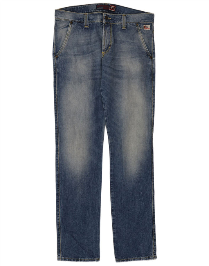 Jeans dritti da uomo Roy Rogers IT 48 medio W34 L35 cotone blu