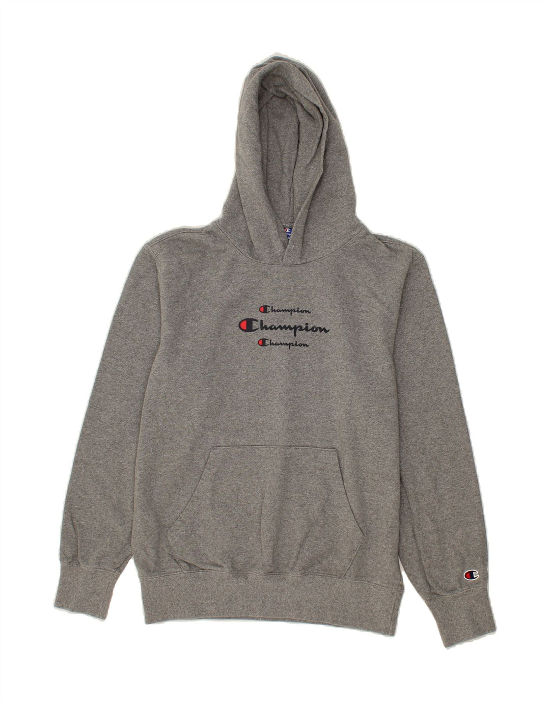 CHAMPION Mens Graphic Hoodie Jumper Large Grey Cotton Vintage Champion and Second-Hand Champion from Messina Hembry 