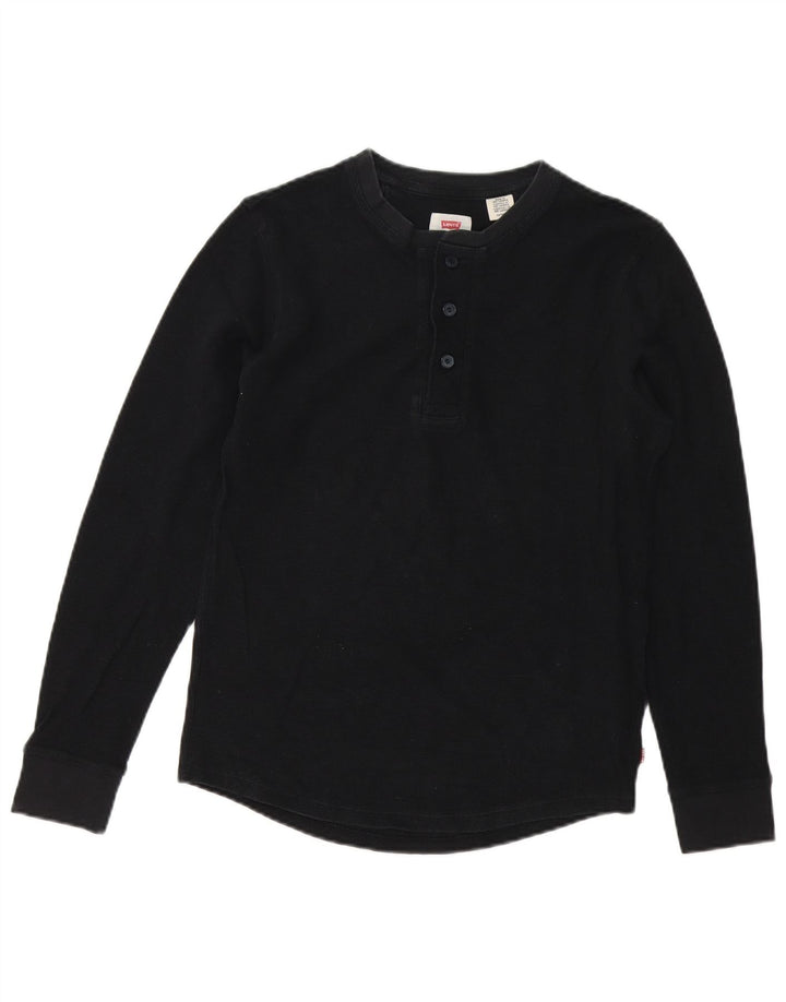 Top Levi's da uomo a maniche lunghe XS in cotone nero