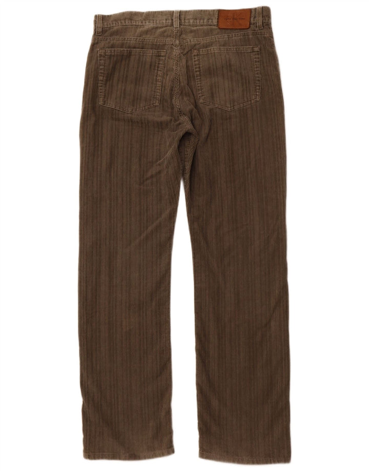 CALVIN KLEIN Pantaloni dritti da uomo in velluto a coste W33 L32 Cotone marrone