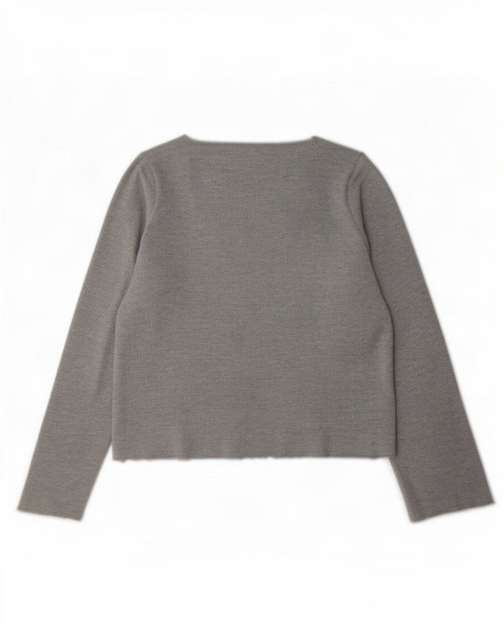 Top Zara Trafaluc da donna a maniche lunghe UK 14 Poliestere grigio medio