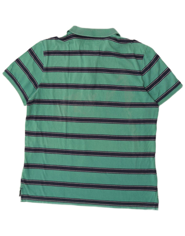 Crew Clothing Polo da uomo XL in cotone a righe verdi