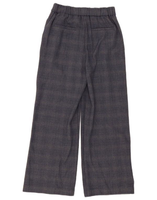 Pantaloni chino con pegging per ragazze Zara 11-12 anni W26 L26 a quadri grigi