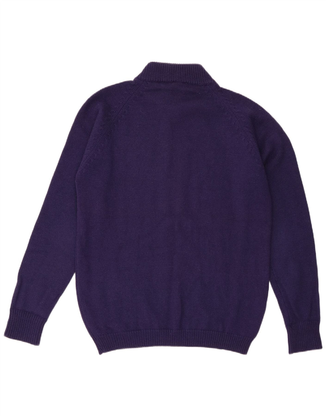 Maglione maglione girocollo da uomo vintage EU 52 grande lana viola