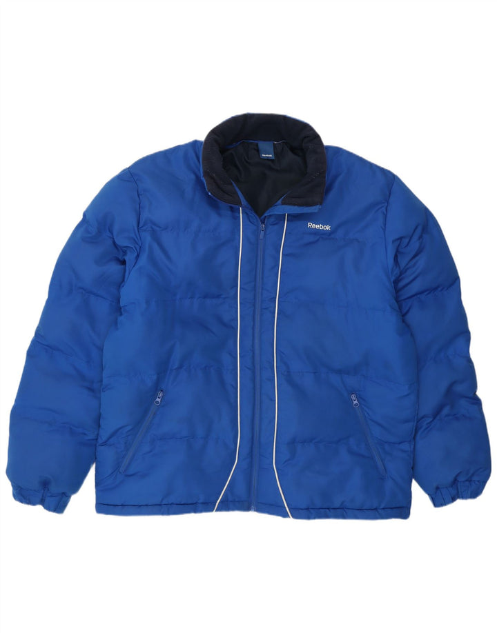 Giacca imbottita da uomo Reebok UK 42 XL blu poliestere