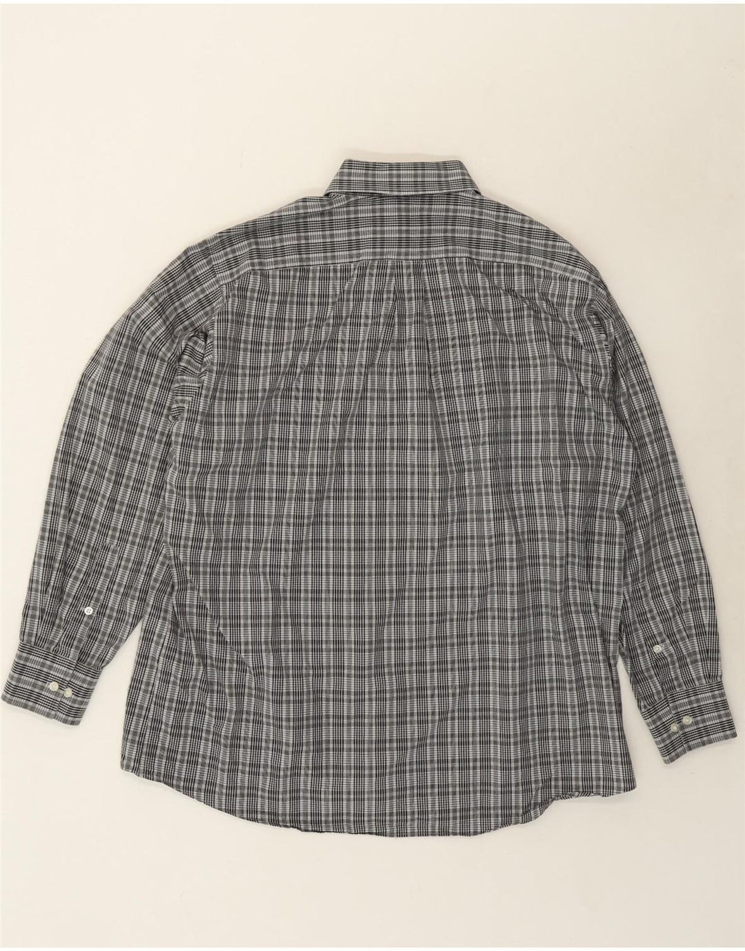 MICHAEL KORS Mens Long Regular Fit Shirt Size 17 1/2 XL Grey Check Classic Vintage Michael Kors and Second-Hand Michael Kors from Messina Hembry 