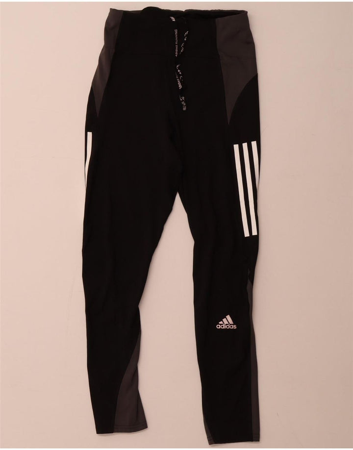 Leggings ADIDAS Aeroready da donna UK 8/10 Small Black Colourblock