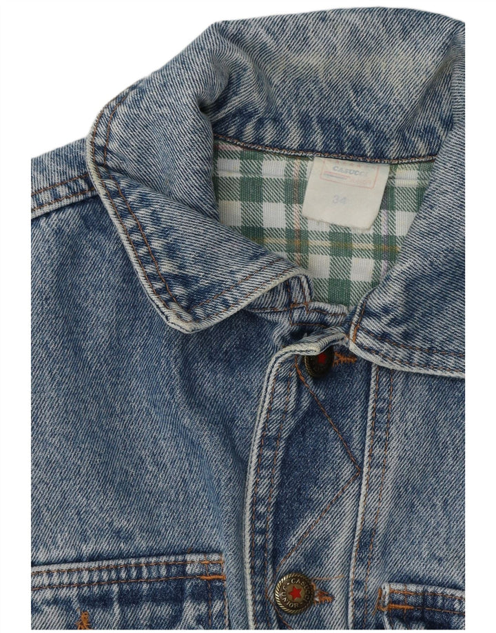 Casucci Giacca in denim grafico da bambino 10-11 anni in cotone blu