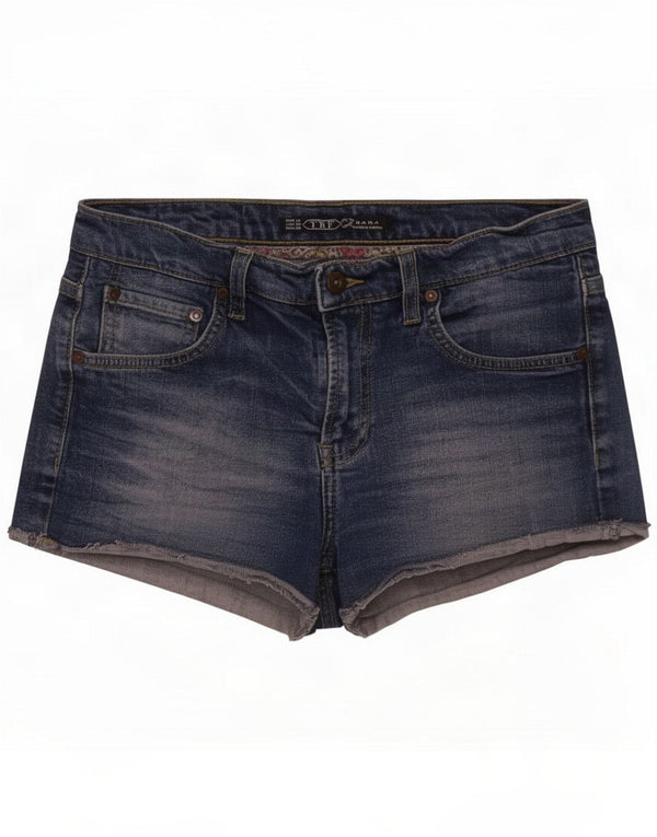 Zara Pantaloni caldi denim Trafaluc da donna EU 38 Small W28 Blu