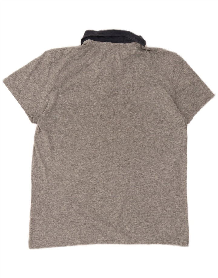 Polo da uomo Jack & Jones in cotone color block grigio medio