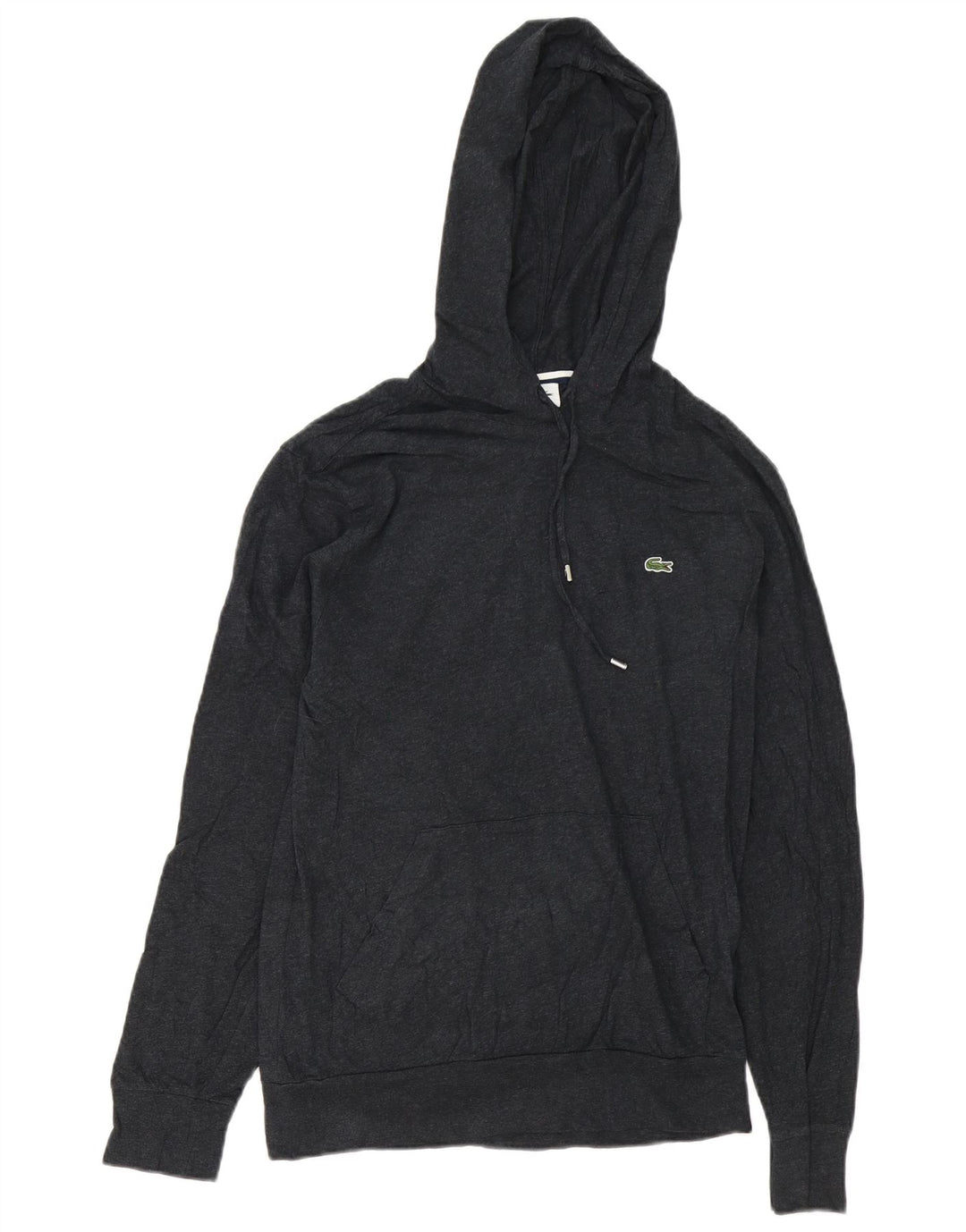 Maglione con cappuccio da uomo Lacoste taglia 4 in cotone grigio medio