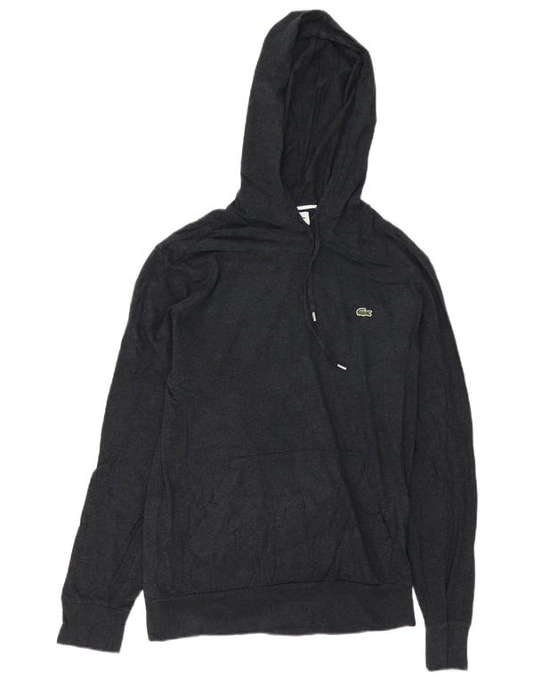 Maglione con cappuccio da uomo Lacoste taglia 4 in cotone grigio medio