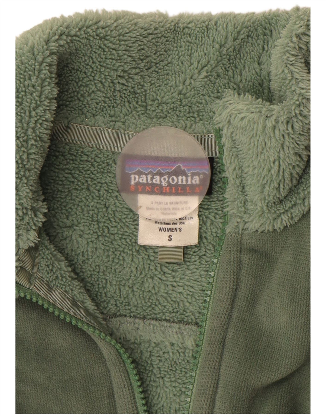 Patagonia Giacca da tuta Sherpa da donna UK 10 Small Verde Poliestere