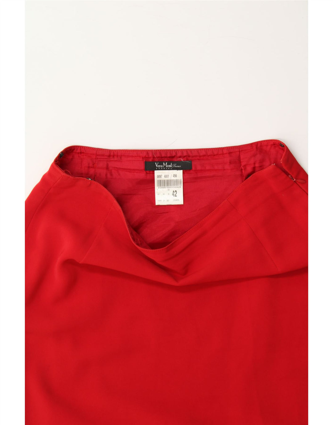 VERA MONT Womens Pencil Skirt UK 16 Large W32 Red Polyester Vintage Vera Mont and Second-Hand Vera Mont from Messina Hembry 