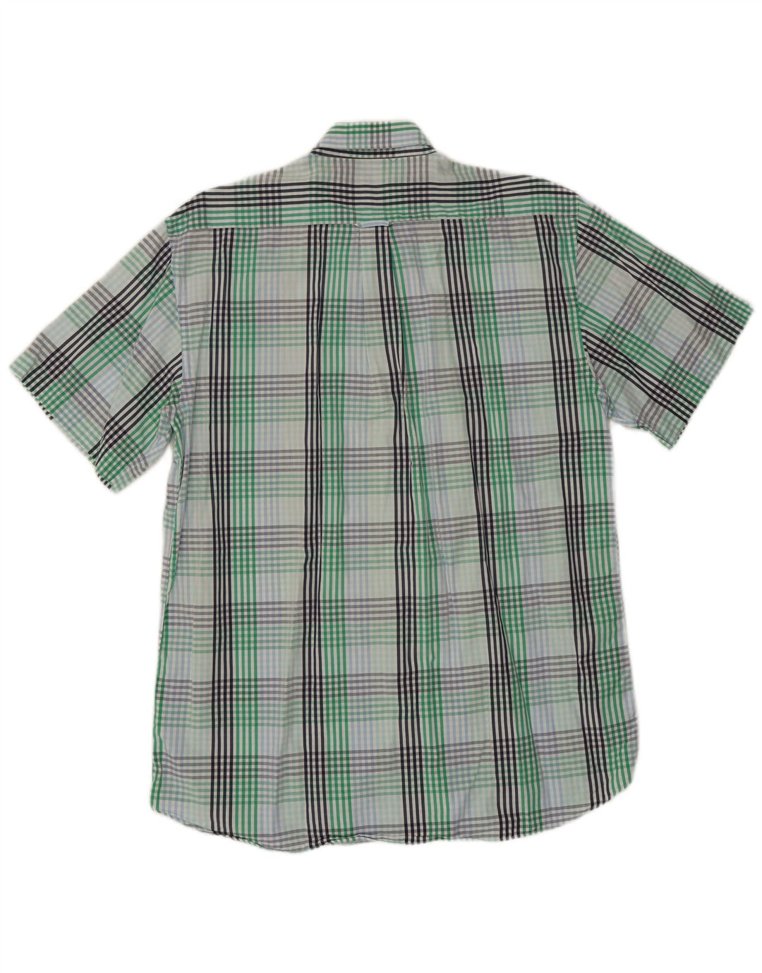 Gant Camicia da uomo a maniche corte vestibilità regolare in cotone a quadri verdi grandi