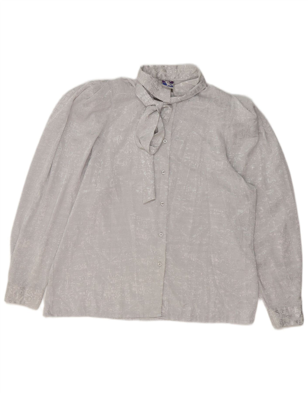 YESSICA Camicetta da donna con cravatta sul davanti EU 42 Large Grigio Poliestere