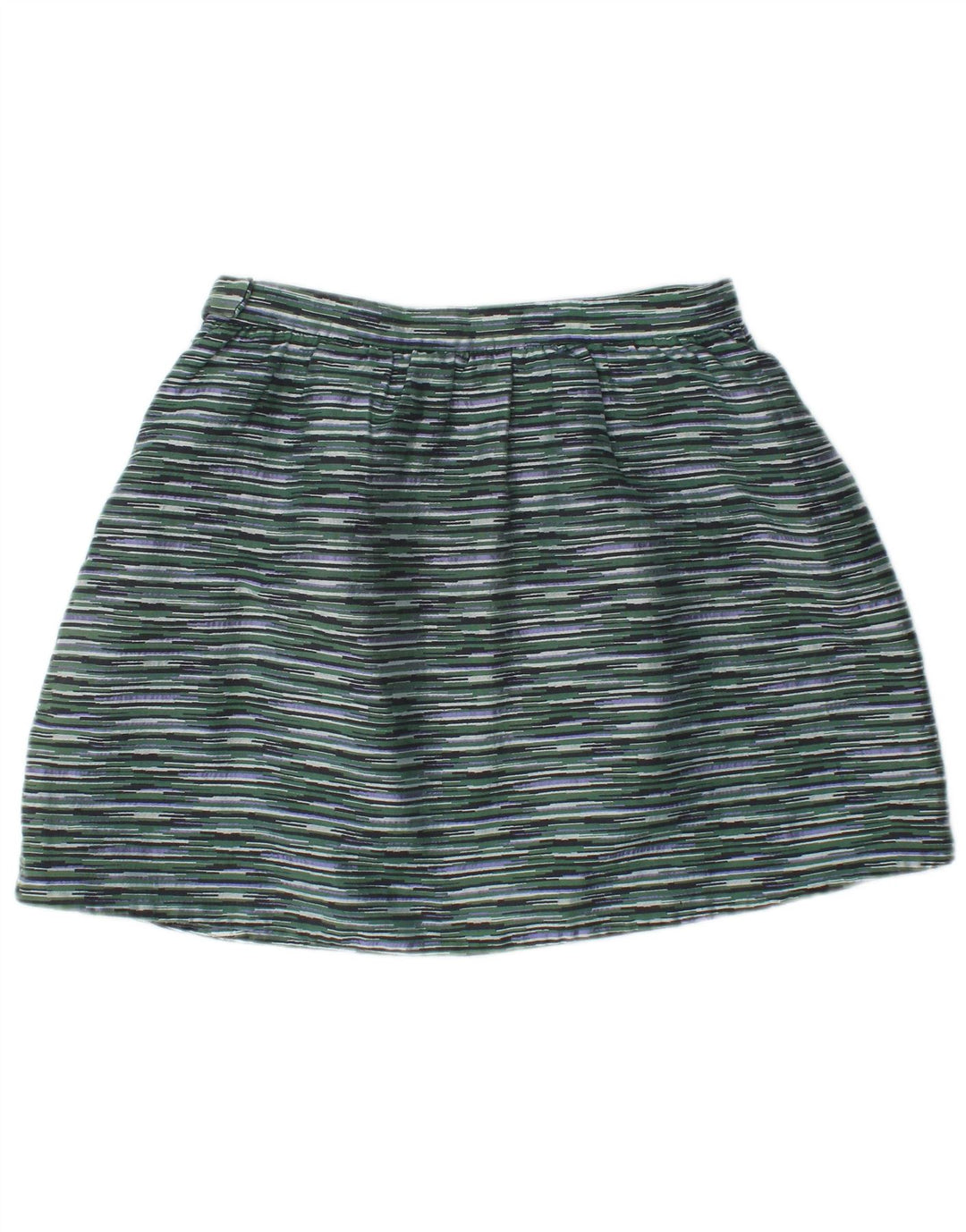 Gonna a trapezio da donna COS EU 38 media W30 cotone a righe verdi