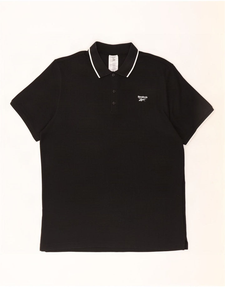 Polo Reebok da uomo 2XL in cotone nero