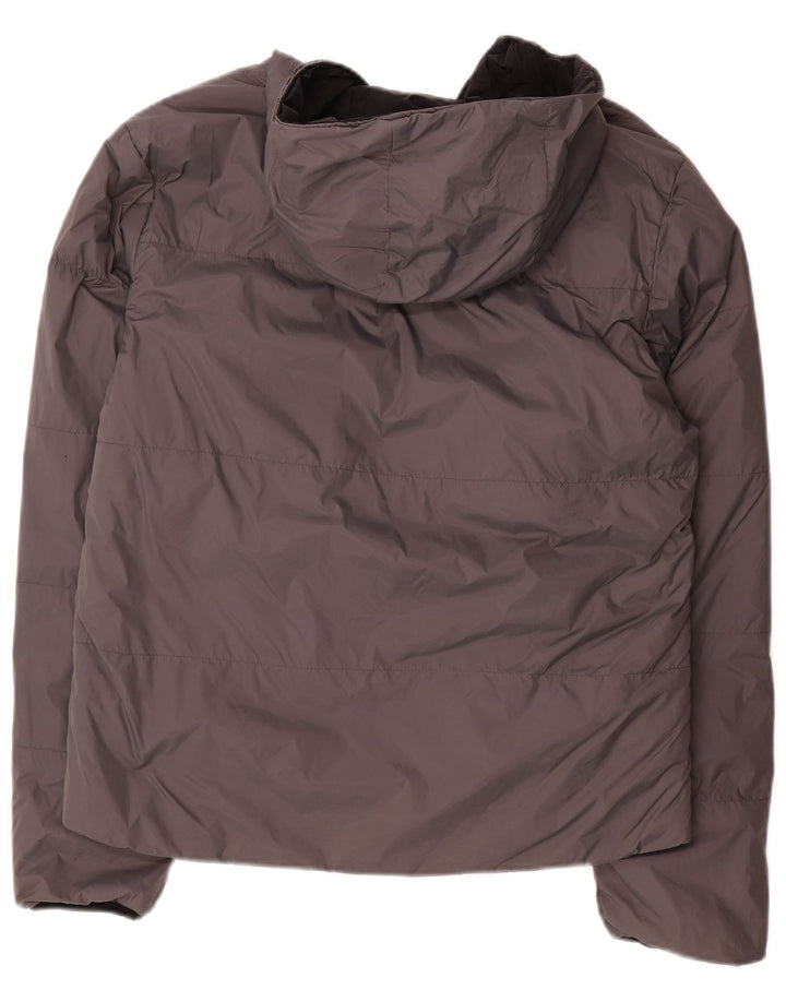 Giacca imbottita reversibile con cappuccio da donna Kappa UK 14 Nylon grigio medio