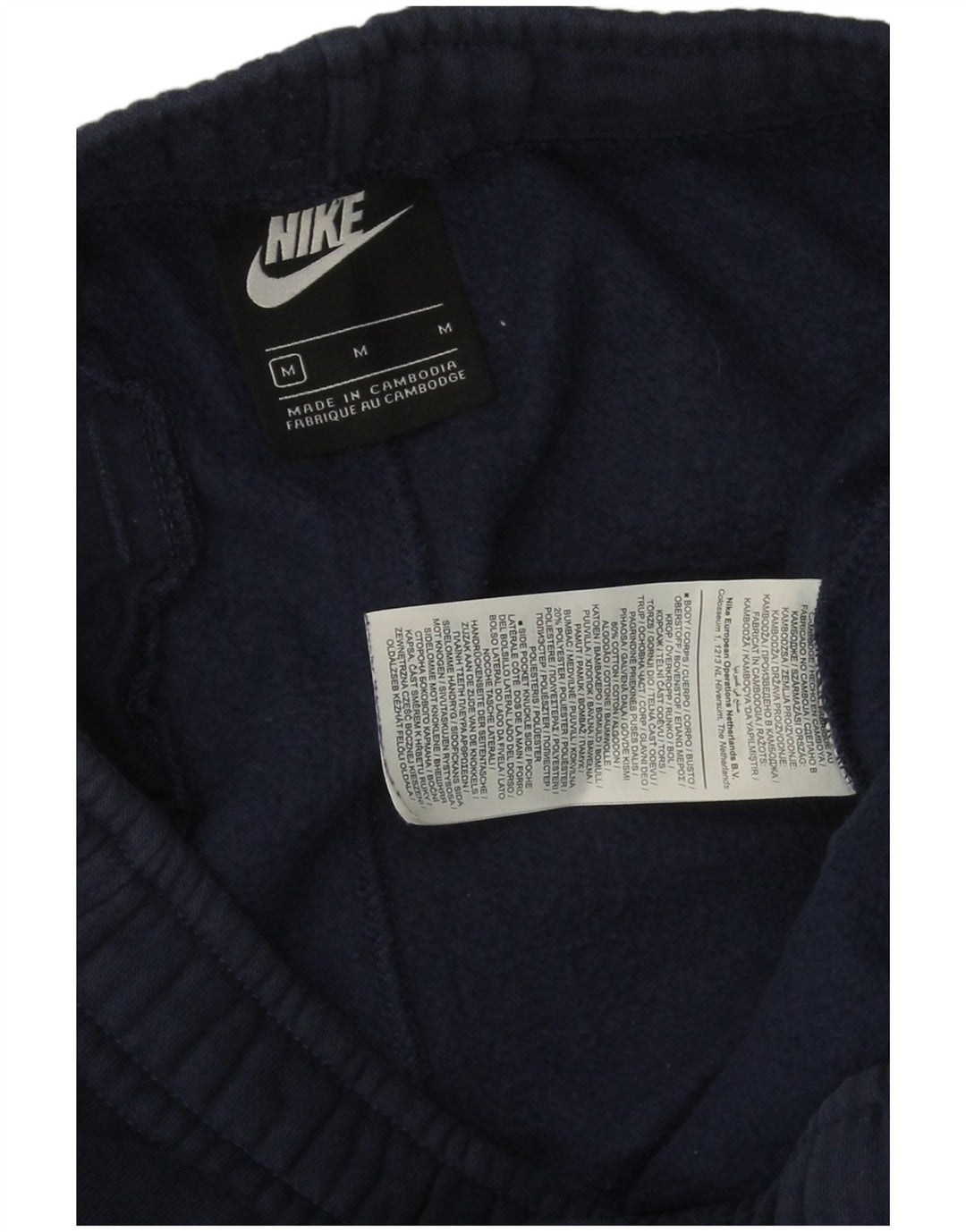 Pantaloni da tuta Nike da uomo in cotone blu navy medio