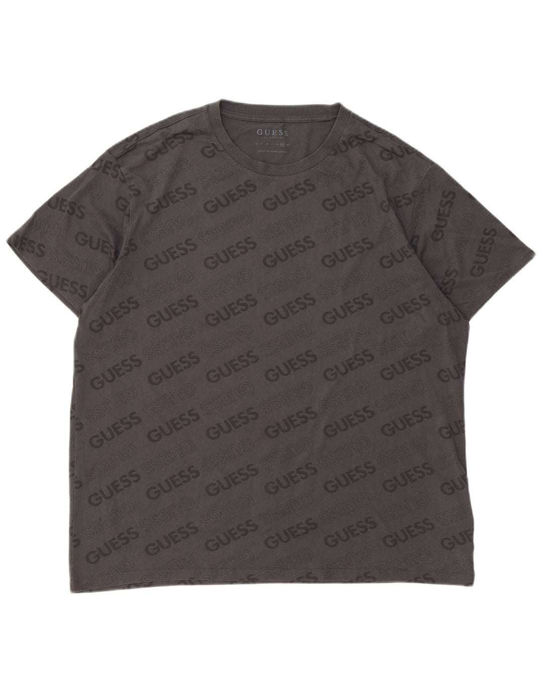 T-shirt grafica da uomo Guess Top 2XL in cotone grigio