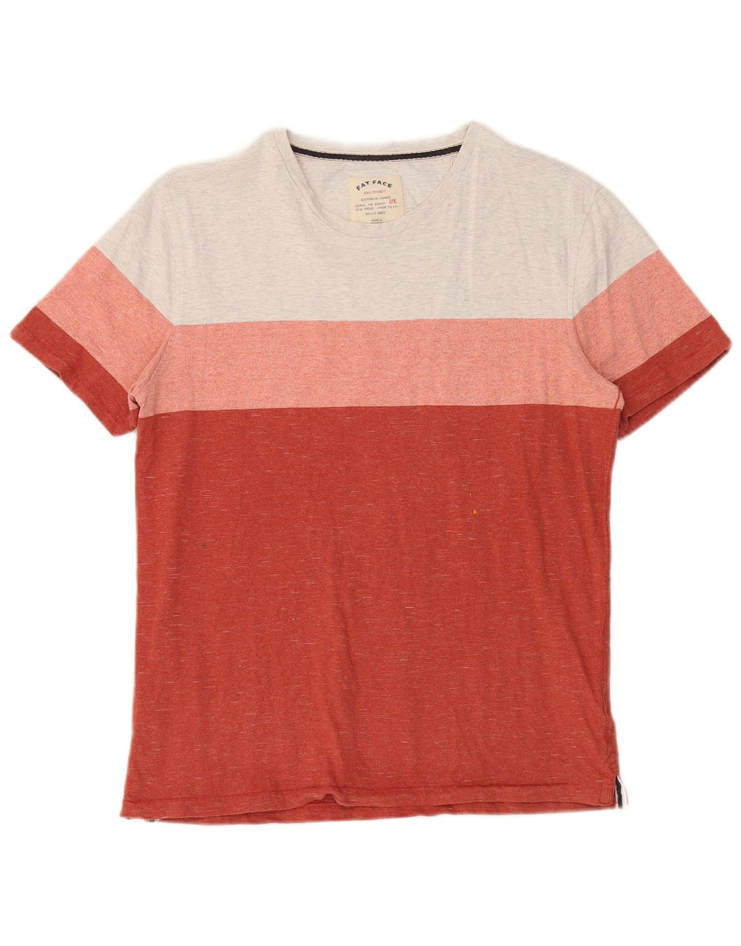 T-shirt da uomo FAT FACE Top in cotone color block rosso medio