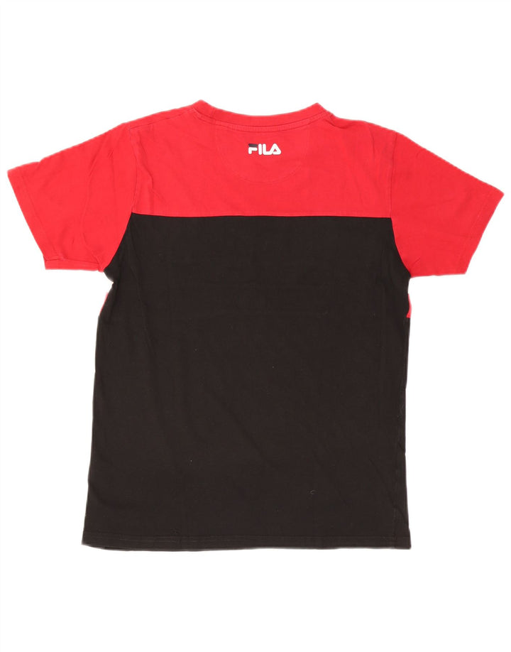 T-shirt grafica da uomo Fila Top Small in cotone color block multicolore