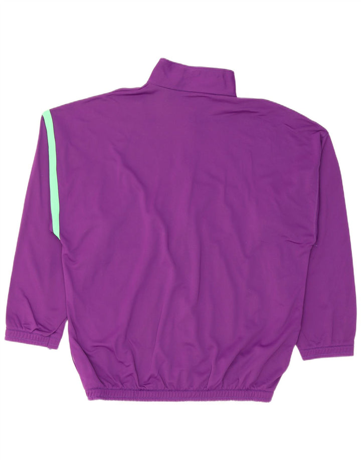 Giacca da ginnastica vintage da uomo grande color block viola